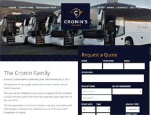 Tablet Screenshot of croninscoaches.com